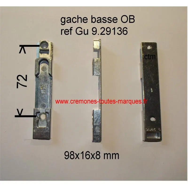 Gâche pivot OB 9 29136